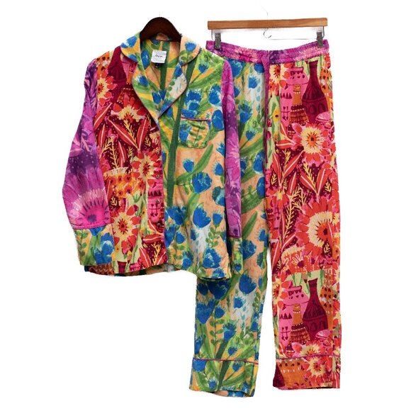 Anthropologie Other - Anthropologie Roeqiya Fris Garden Bloom Pajama Set – Size S Floral Flannel